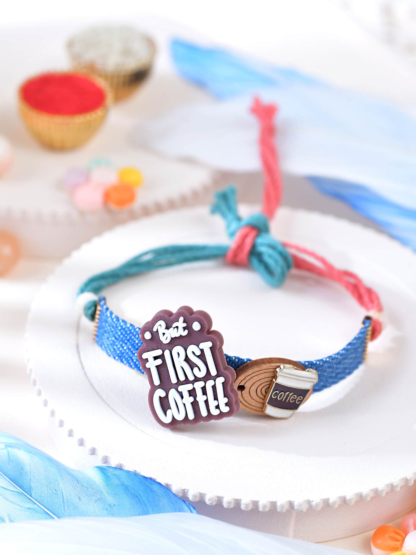 Coffee motif kids Rakhi