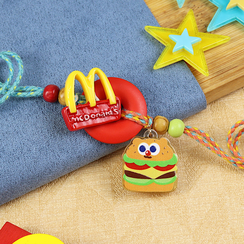 Burger kids Rakhi, laid flat