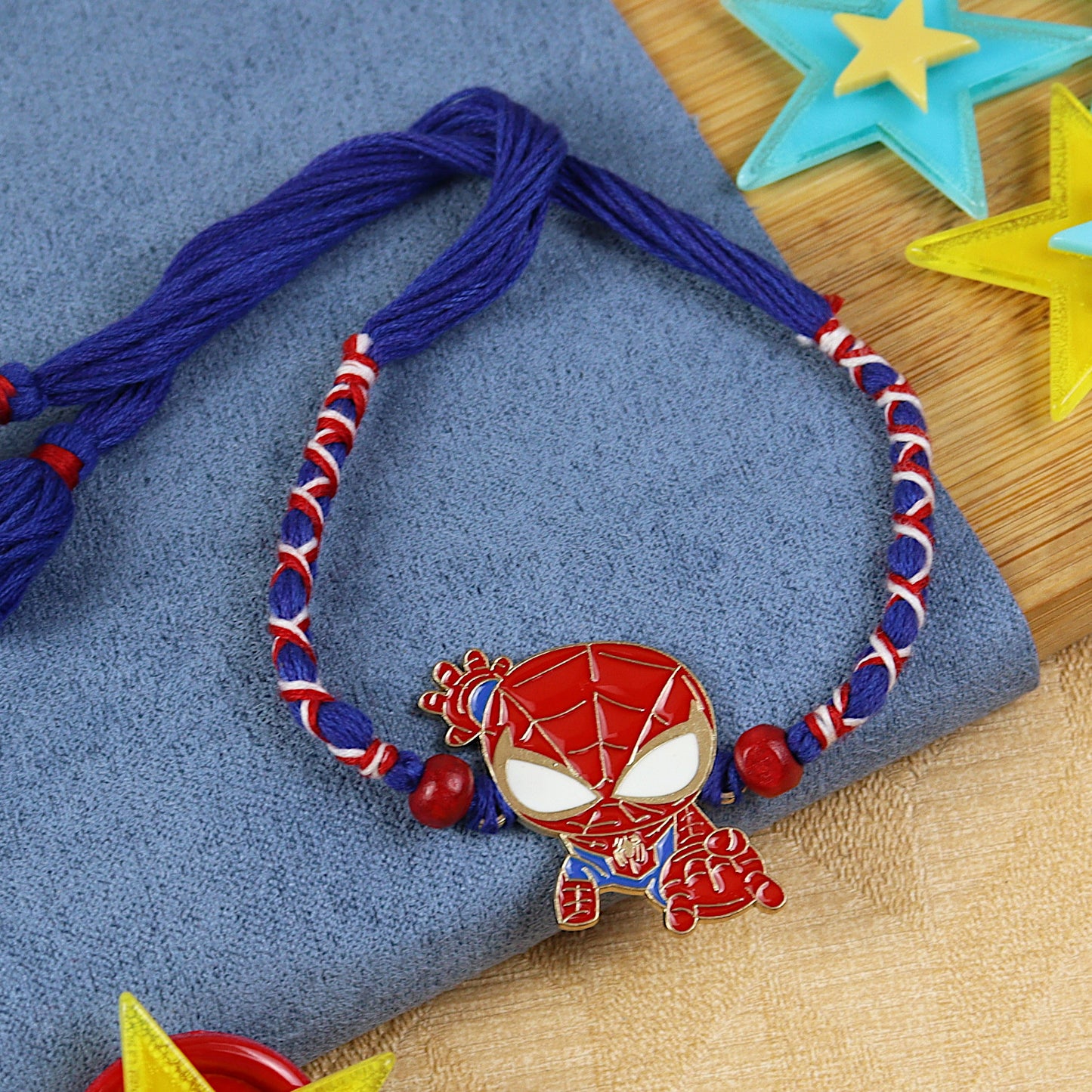 Superhero kids Rakhi, laid flat
