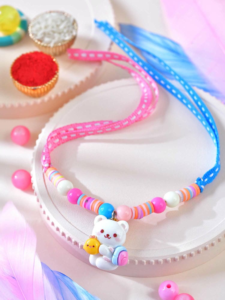 Teddy beaded resin kids Rakhi