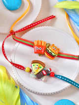 Food lover set of 2 resin kids Rakhis