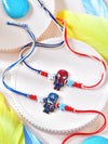 Superhero metal charm set of 2 kids Rakhis