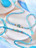 Evil eye metal charm set of 2 kids Rakhis