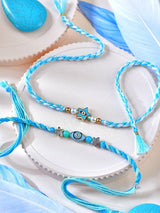 Evil eye metal charm set of 2 kids Rakhis