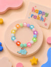 Elephant charm beaded bracelet Rakhi for girls in plastic beads and metal