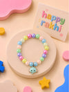 Elephant beaded bracelet Rakhi for girls with metal charm