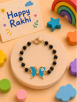 Butterfly evil eye Nazariya bracelet Rakhi for girls in plastic beads