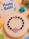 Smiley Nazariya bracelet Rakhi for girls with wraparound clasp