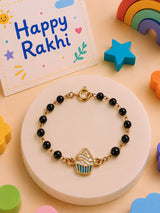Cupcake charm Nazariya bracelet Rakhi for girls in plastic beads