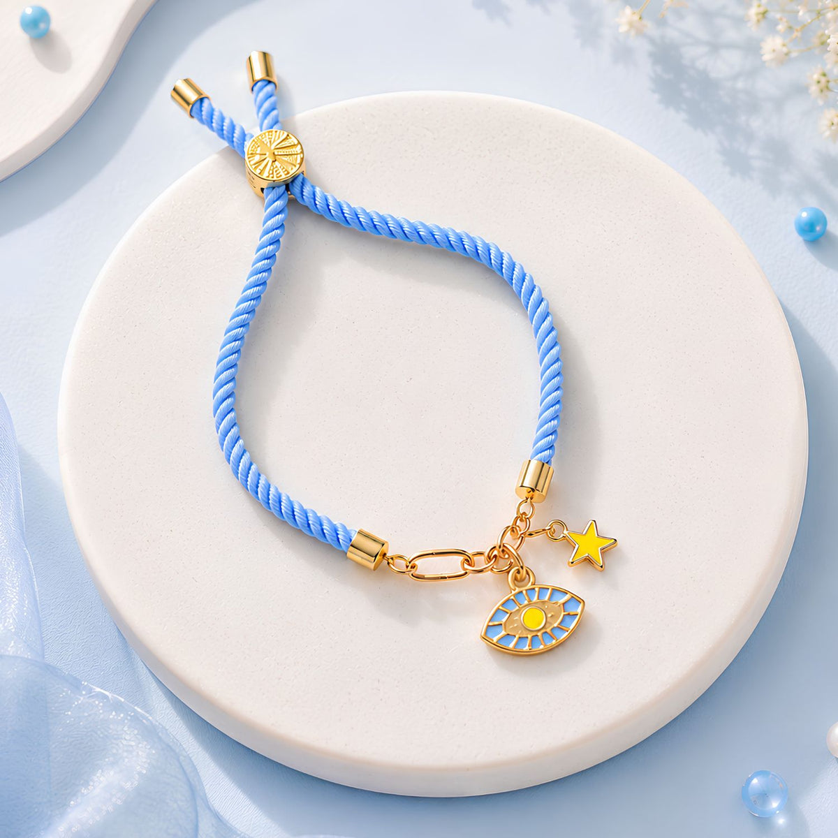 Evil Eye Star kids Rakhi, laid flat