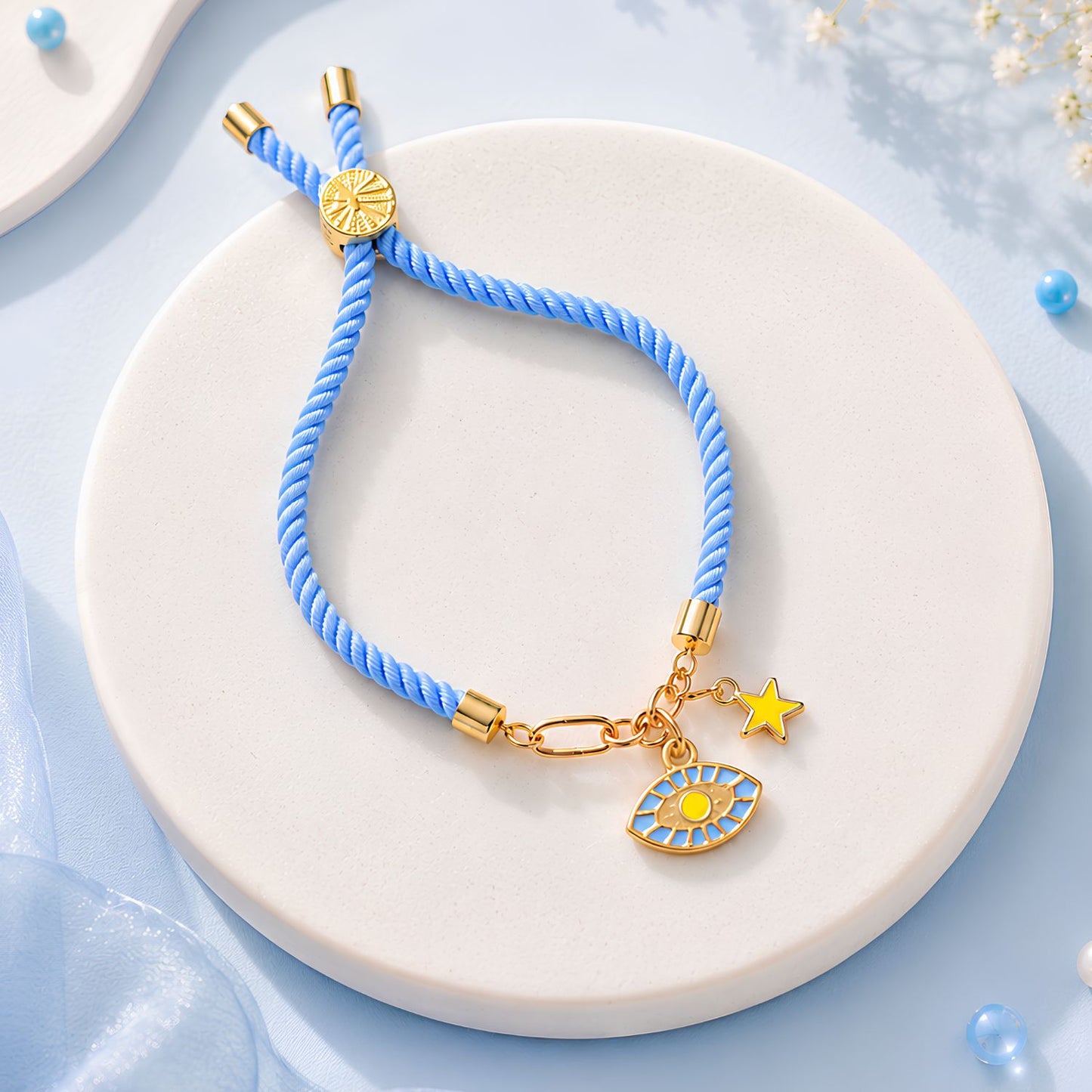 Evil Eye Star kids Rakhi, laid flat