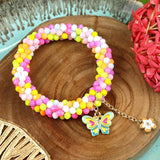 Crystal Beaded Butterfly Bracelet