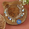 Evil Eye Multi Charm bracelet, laid flat