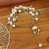 Heavy Pearl Seashell bracelet, laid flat