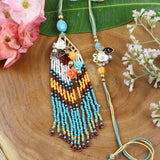 Beaded Floral Bhaiya Bhabhi Rakhi Pair