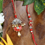 Meenakari Kundan Bhaiya Bhabhi Rakhi Pair LS24-083