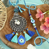 Evil Eye Oxidized Pendant Bhaiya Bhabhi Rakhi Pair