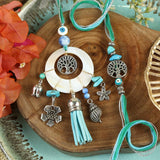 Evil Eye Oxidised Tree Of Life Bhaiya Bhabhi Rakhi Pair