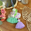 Embroidered Patch Lumba for Girls Purple
