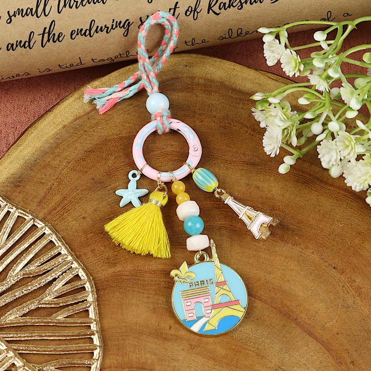 Paris Bag Charm Lumba, laid flat