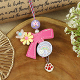 Be Pawsitive Lapel Pin Lumba, laid flat