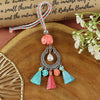 Coral Elephant Tassel Lumba, laid flat