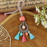 Coral Elephant Tassel Lumba, laid flat