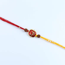 Load image into Gallery viewer, OM Rudraksh Traditional Rakhi
