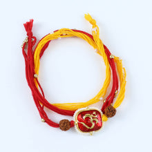 Load image into Gallery viewer, OM Rudraksh Traditional Rakhi

