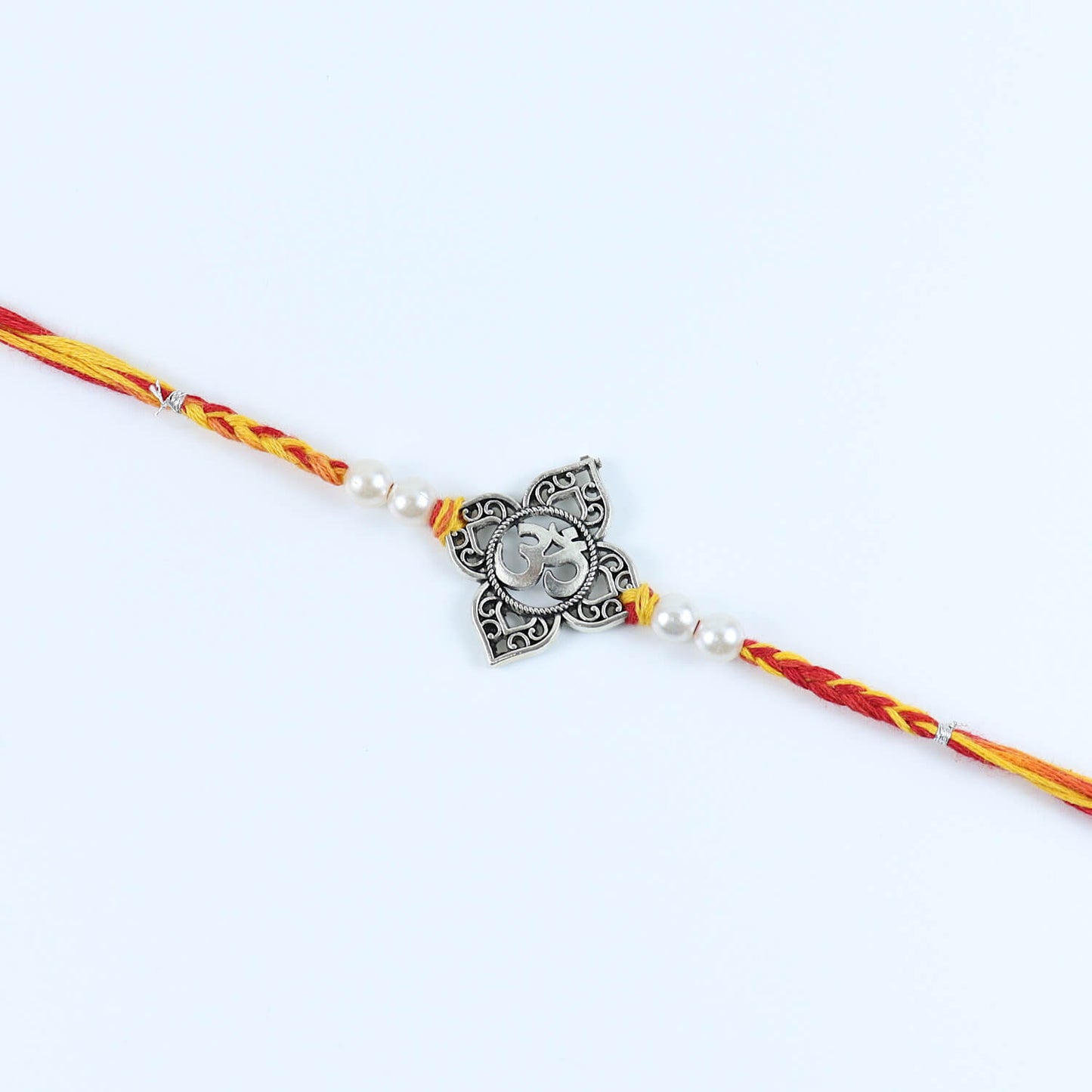 Oxidized Silver Look Om Traditional Rakhi