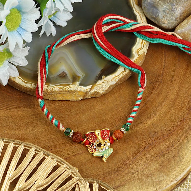 Ganesha Rakhi – Designer Rakhi by Asthetika for Raksha Bandhan