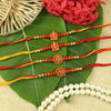Set of 4 Ganesha Swastik Rakhis – Designer Rakhi by Asthetika for Raksha Bandhan