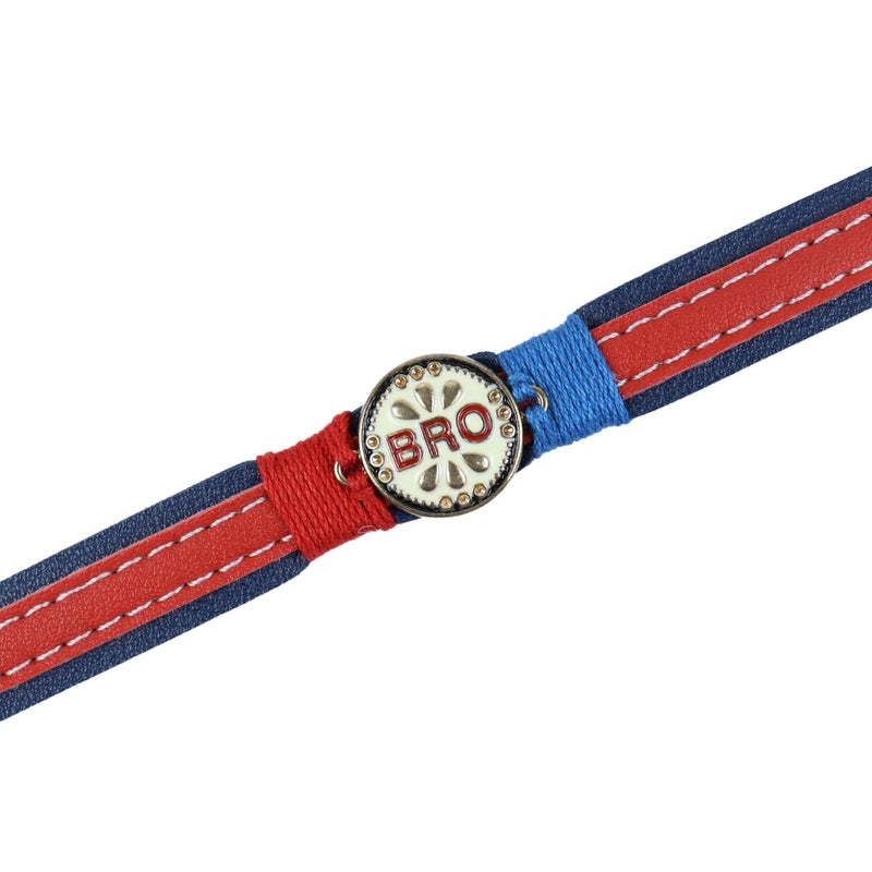 BRO Bracelet Style Rakhi - Red & Blue