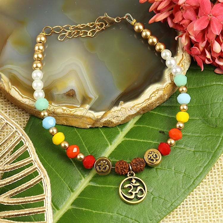 Om Rudraksh Bracelet Rakhi