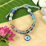 Evil Eye Lava Beads Bracelet Rakhi