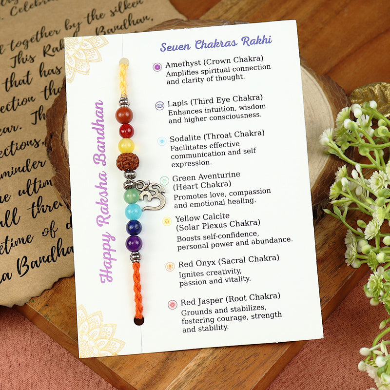 Seven Chakra Om Charm Rakhi