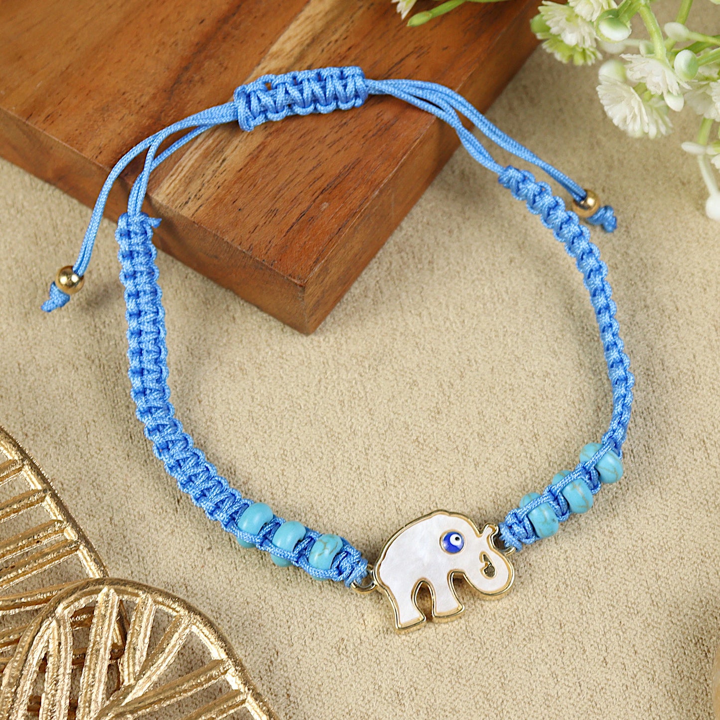 Elephant Evil Eye Bracelet Rakhi