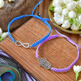Infinity Hamsa Bracelet Rakhis Set of 2