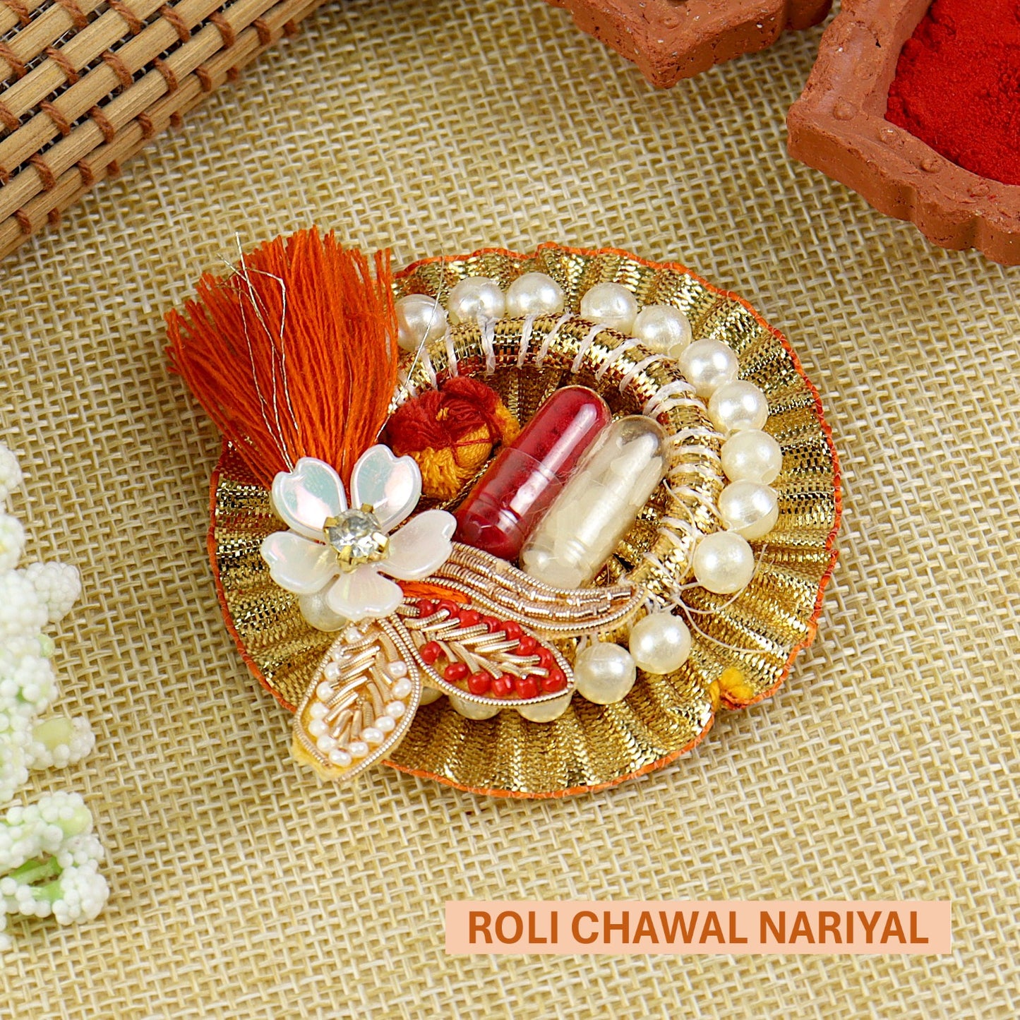Buti Tassel Roli Chawal and Nariyal Set