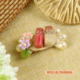Flower and Pearl Roli Chawal Set