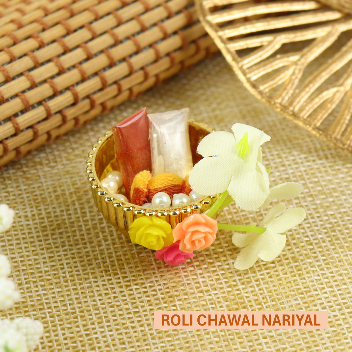 Floral Katori Roli Chawal Set