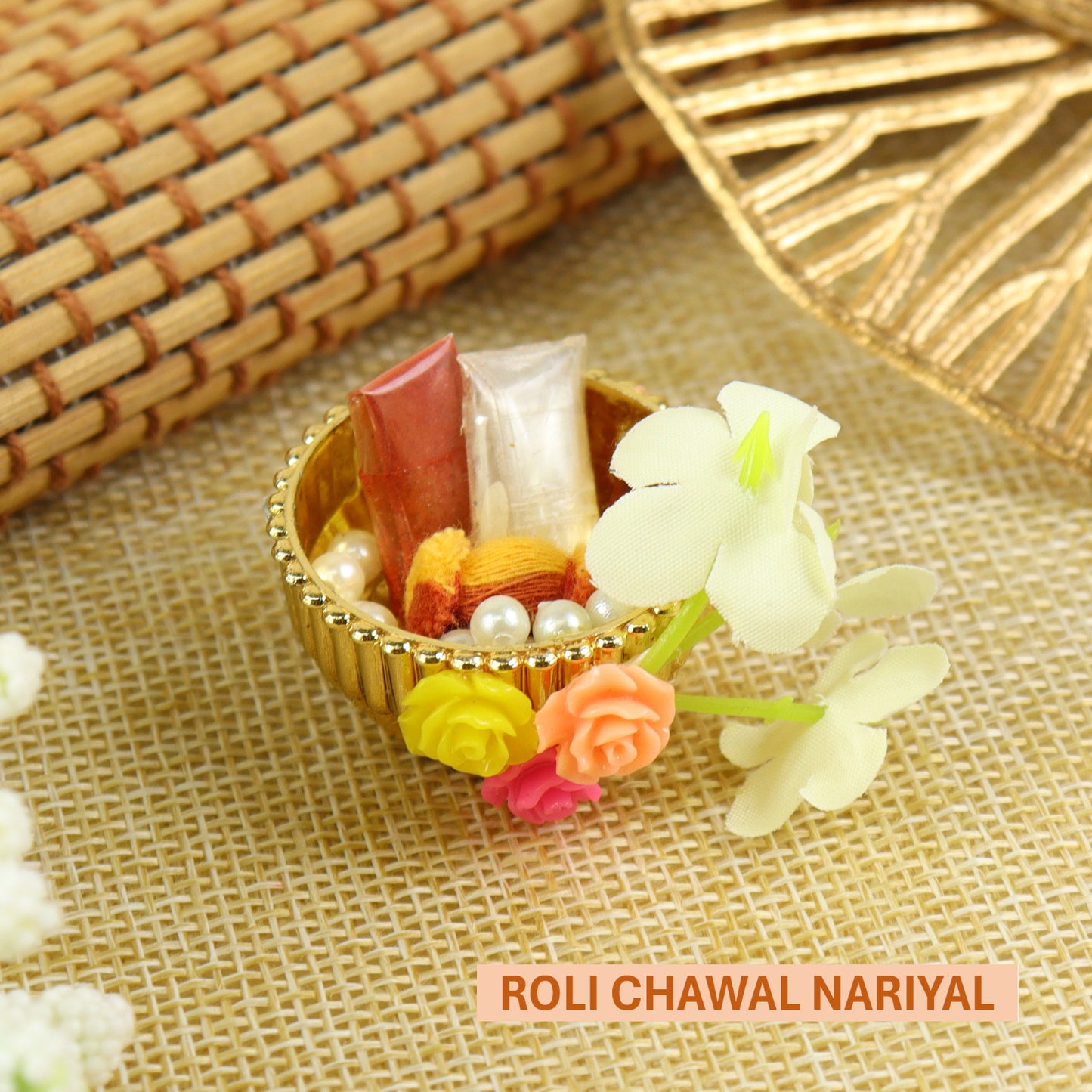 Floral Katori Roli Chawal Set