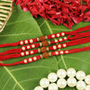Set of 4 Rudraksha Traditional Rakhis – Designer Rakhi by Asthetika for Raksha Bandhan