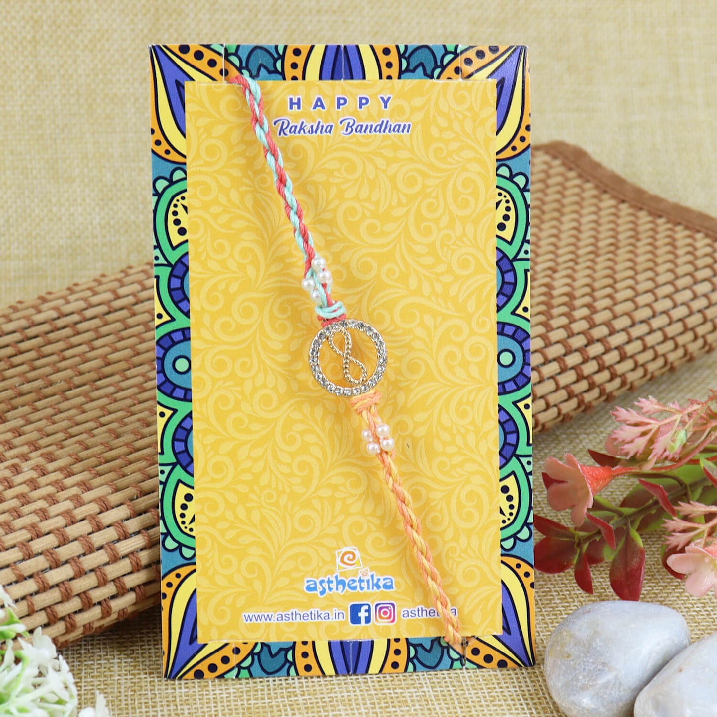 Infinity Diamond Stone Rakhi
