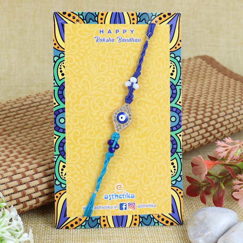 Evil Eye Diamond Stone Rakhi