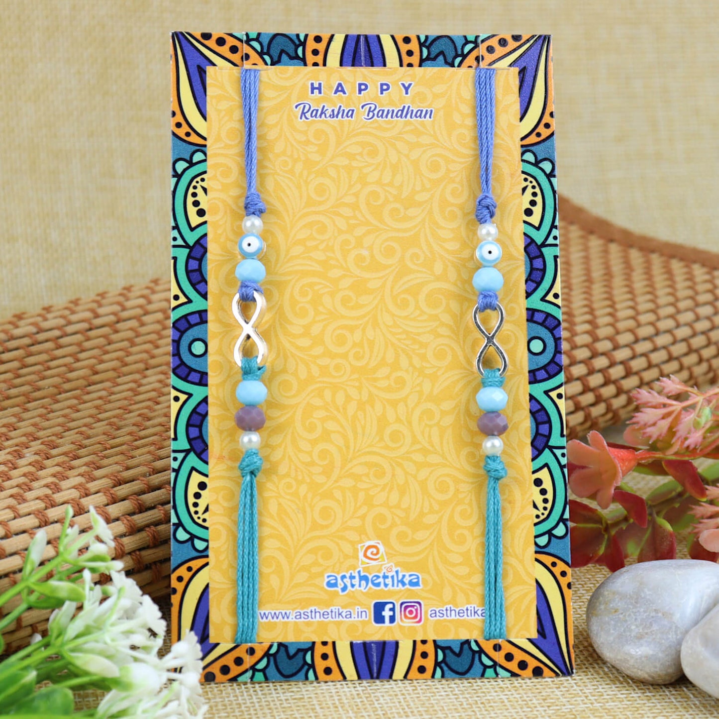 Infinity Evil Eye Rakhi - Set of 2