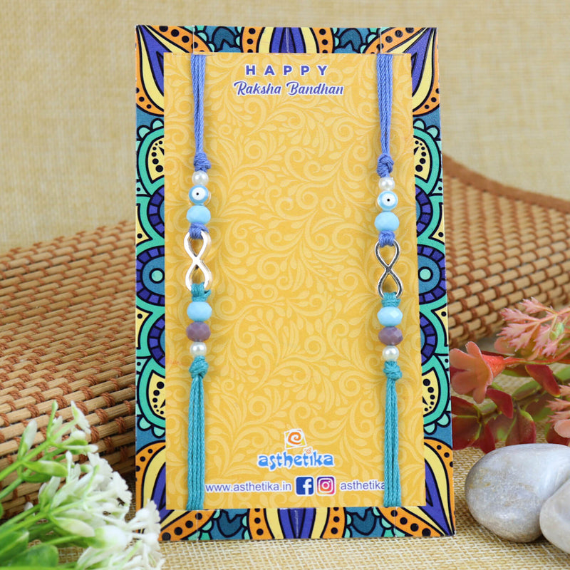Infinity Evil Eye Rakhi - Set of 2