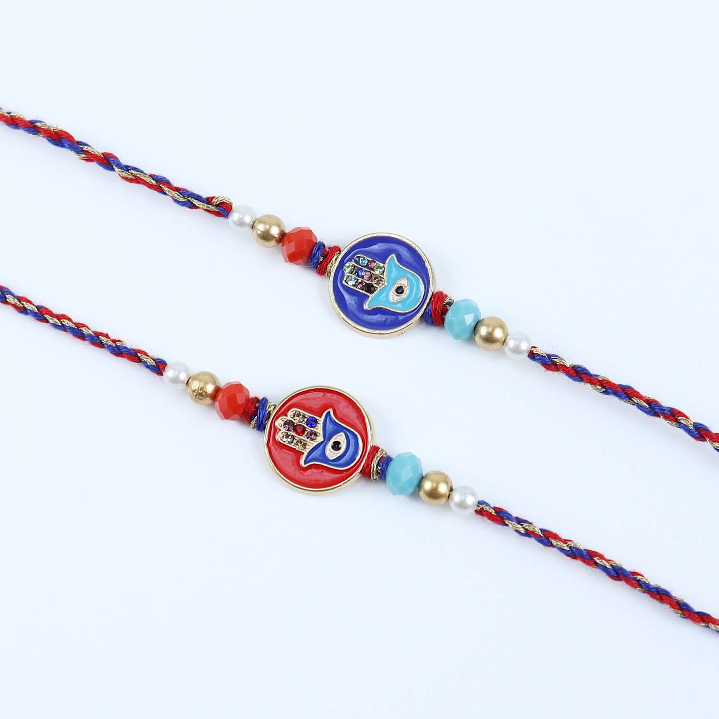 Hamsa Evil Eye Rakhis - Set of 2