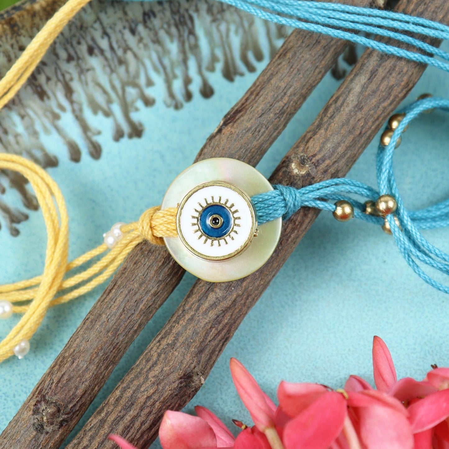 Evil Eye Mother of Pearl Rakhi