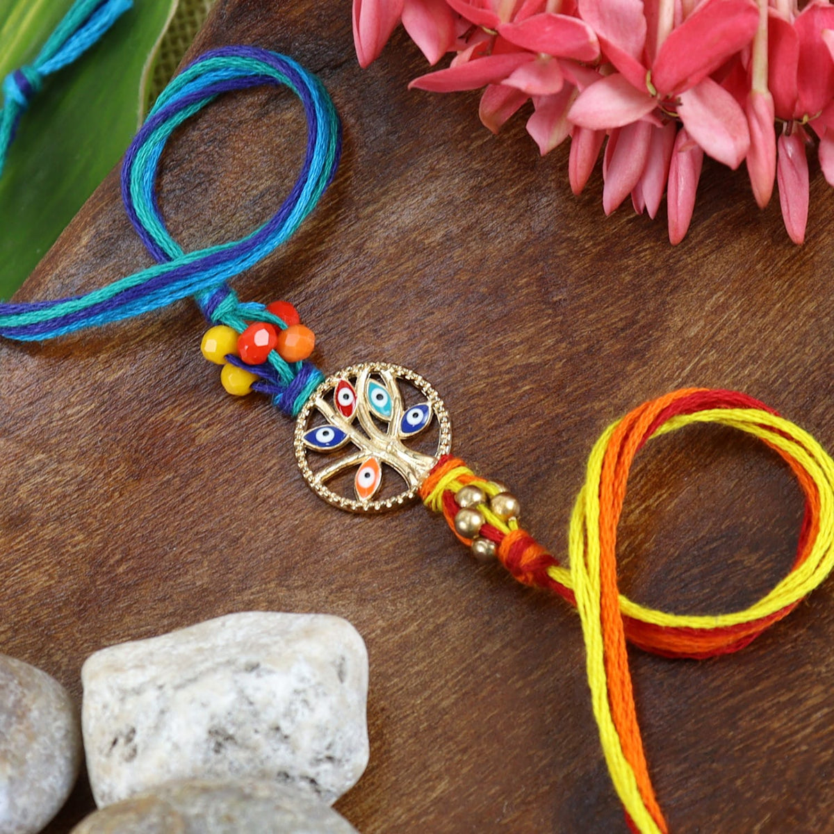 Evil Eye Petals Rakhi